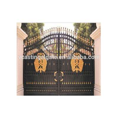 Aluminum Black And Golden Powder Coated Decorative Garden Fence and Gate