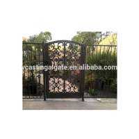 Aluminum Garden Or Pool Fence Panel-Black Double Rail Front Fencing 2400*1200