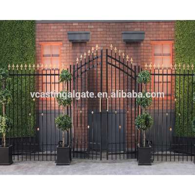 Wrought Iron Gate And Fence for Outdoor Decoration Steel And Aluminum design Garden Fence and Gates