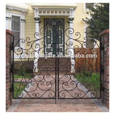 Iron Courtyard Gate For House/Villa/Apartment Modern Iron Gates Manufacture.