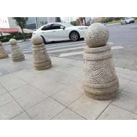 Special decorative stone bollard for Park Garden